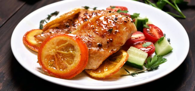 Frango com Molho de Laranja Frango com Molho de Laranja