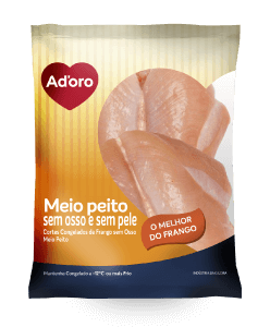 Meio Peito sem osso e sem pele Ad'oro