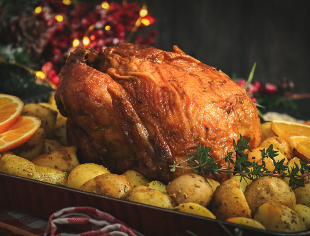 Receita de ave natalina recheada para o Natal