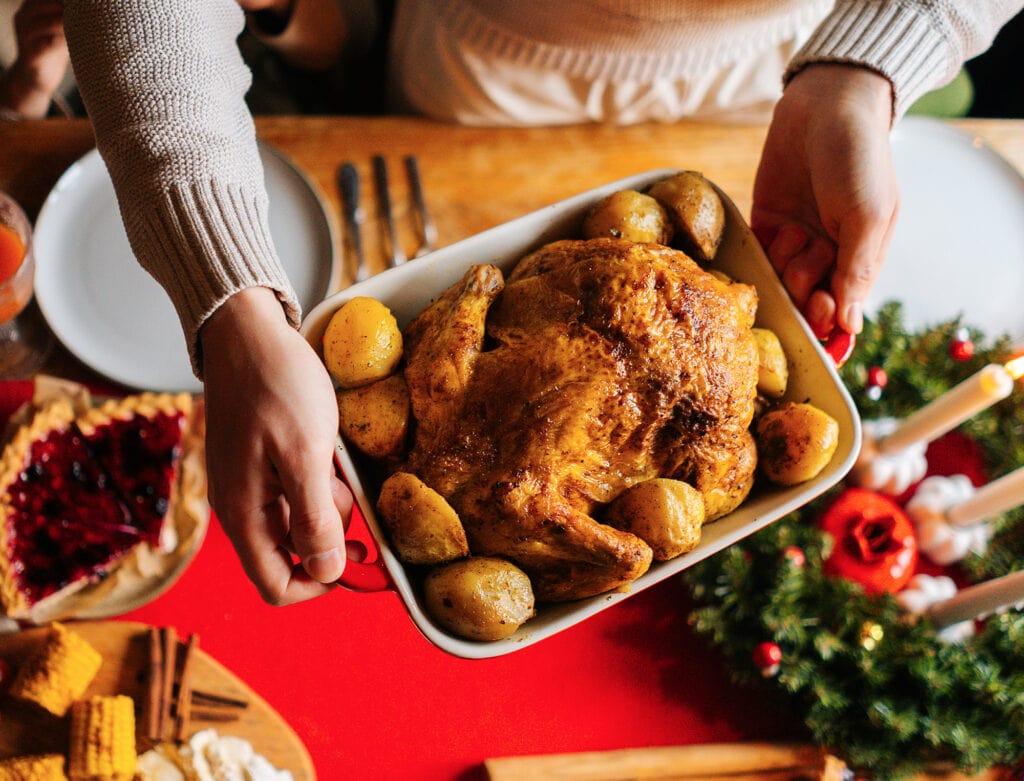 Receita de Ave Millenium recheada com farofa de miúdos