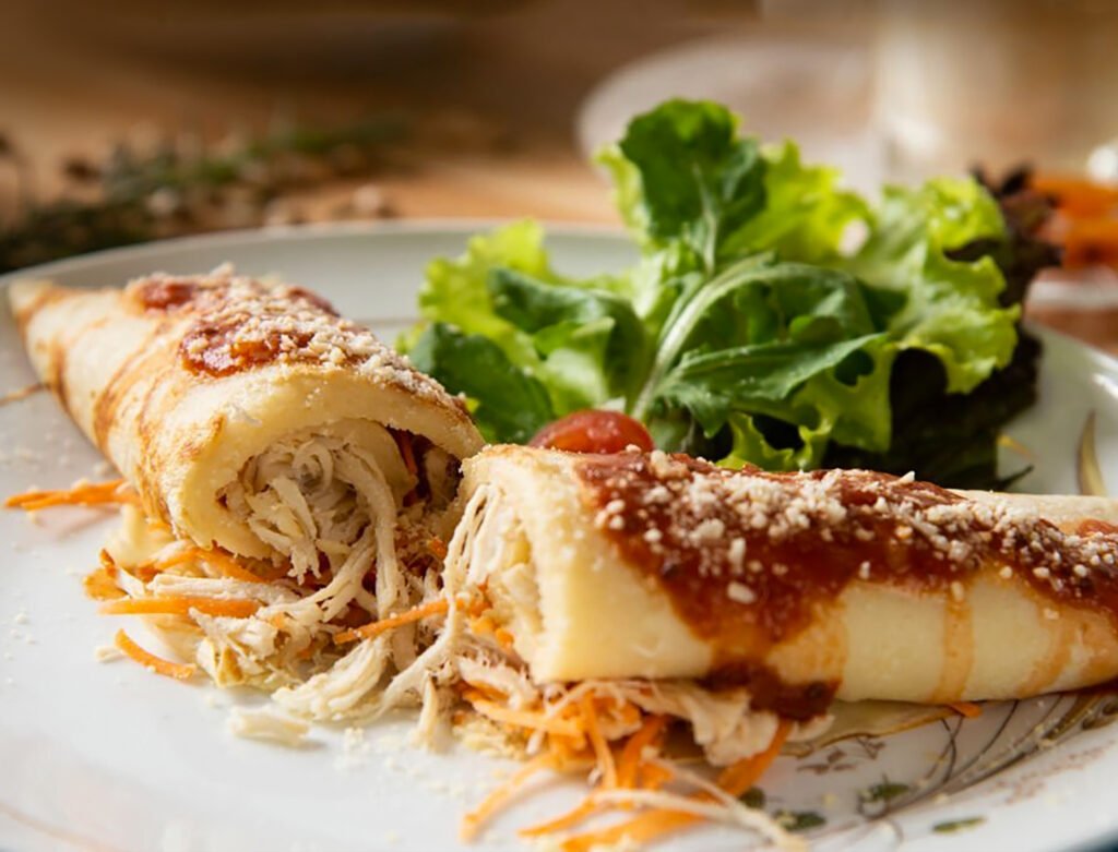 Receita de panqueca de frango