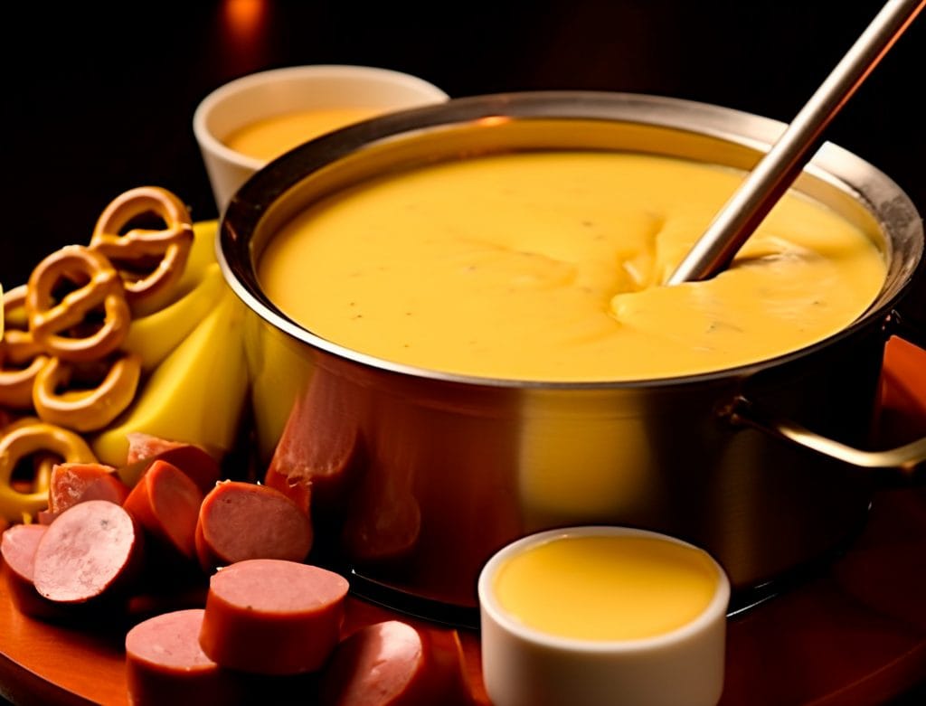 Fondue de Queijo com Salsichas Ad'oro e Pretzel: Um Toque de Sabor Alemão para Noites Especiais