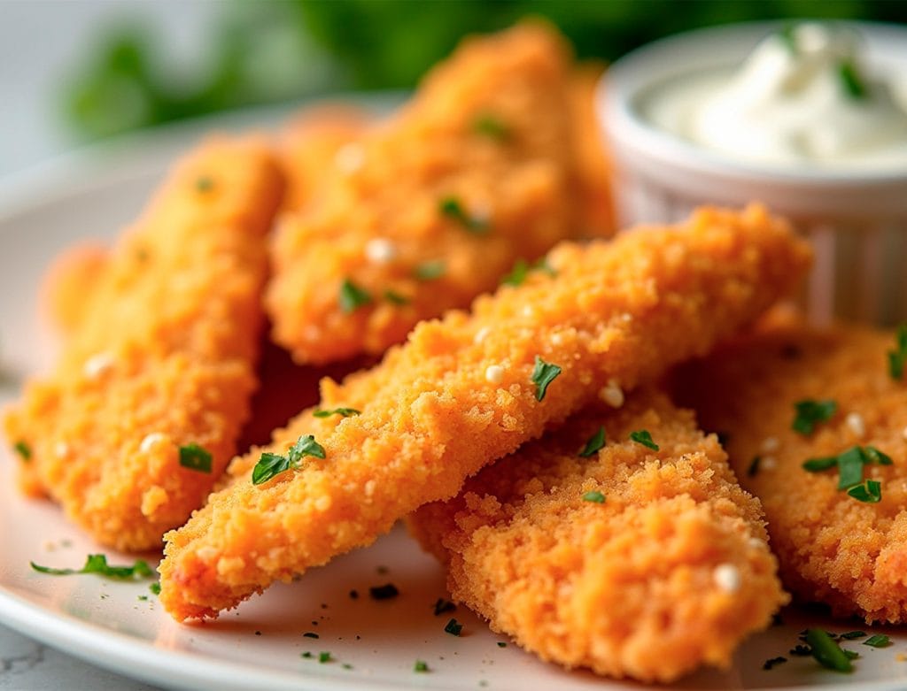 Tiras de Frango Ad´oro com Crosta de Parmesão na Air Fryer