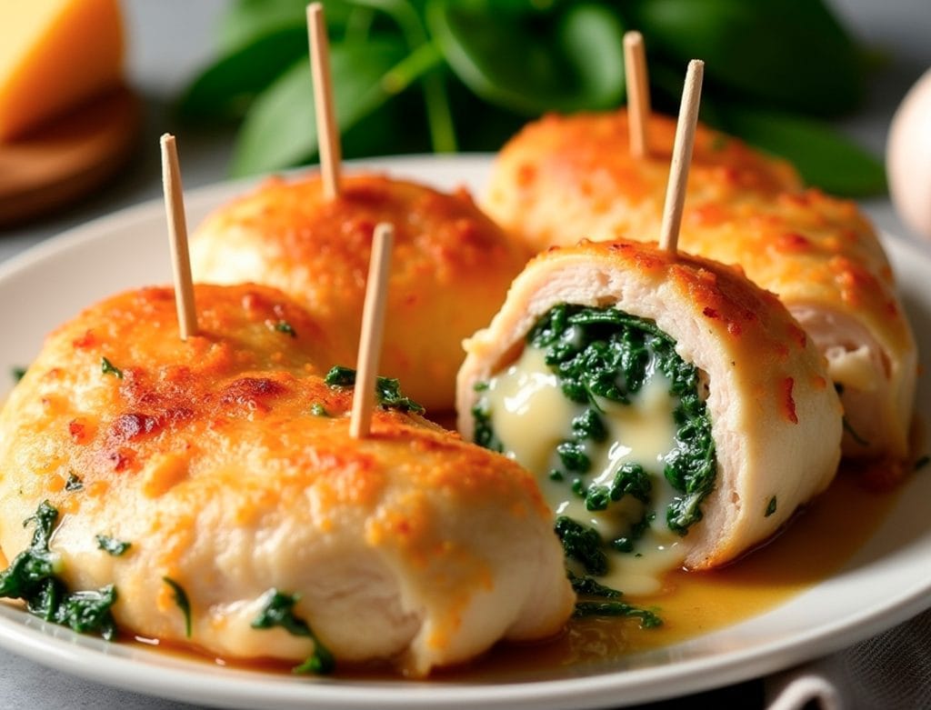 Frango Ad´oro Recheado com Queijo e Espinafre na Air Fryer