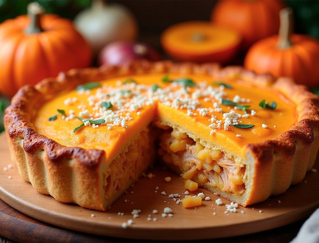 Torta de Frango Ad´oro com Massa Integral e Recheio de Abóbora