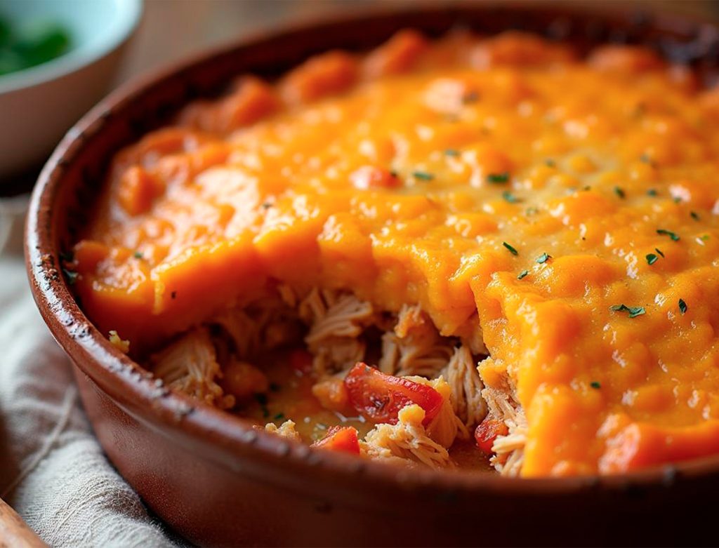 Escondidinho de Batata-Doce com Frango Ad'oro: Conforto Saudável e Sabor Irresistível